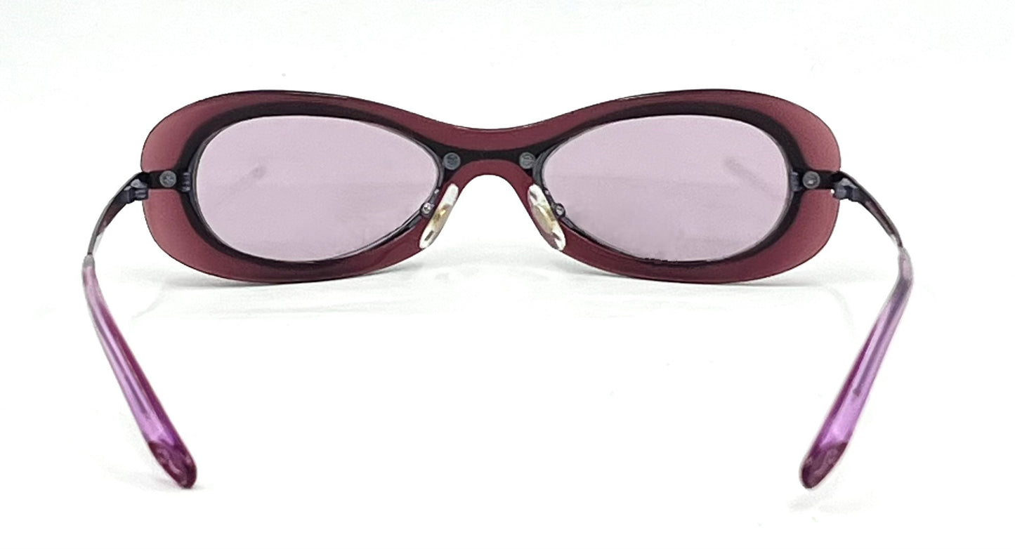 HIERO PV239 Y2K Titanium Japan Sculpted Oval Sunglasses Deadstock