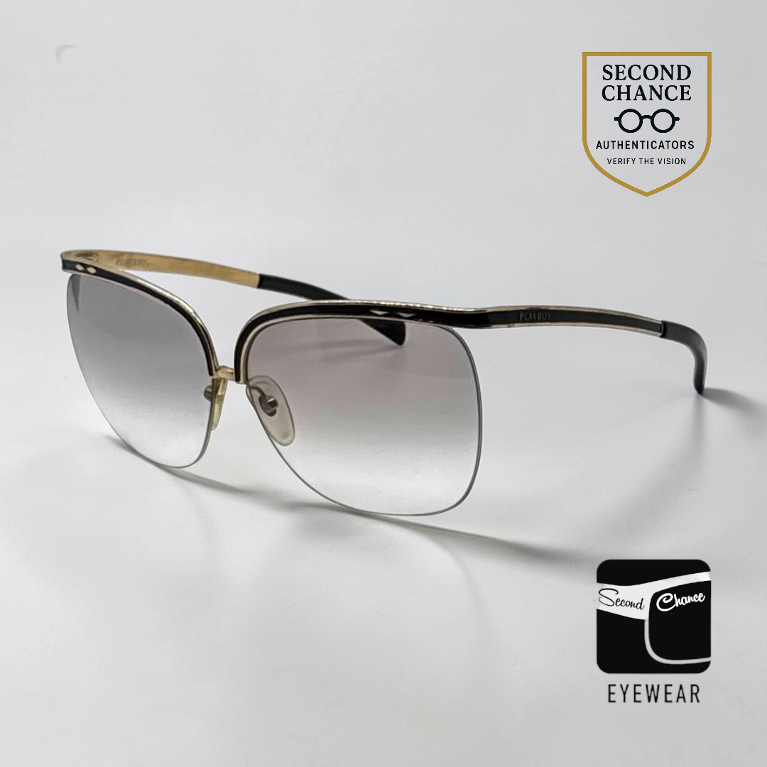 Playboy 4595 Vintage Rimless Sunglasses-70s Collector-Rare-Italy