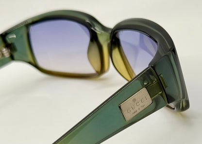 Gucci GG2458/S C6H Y2K Vintage Sunglasses-Olive Gradient Lens-Italy-Rare