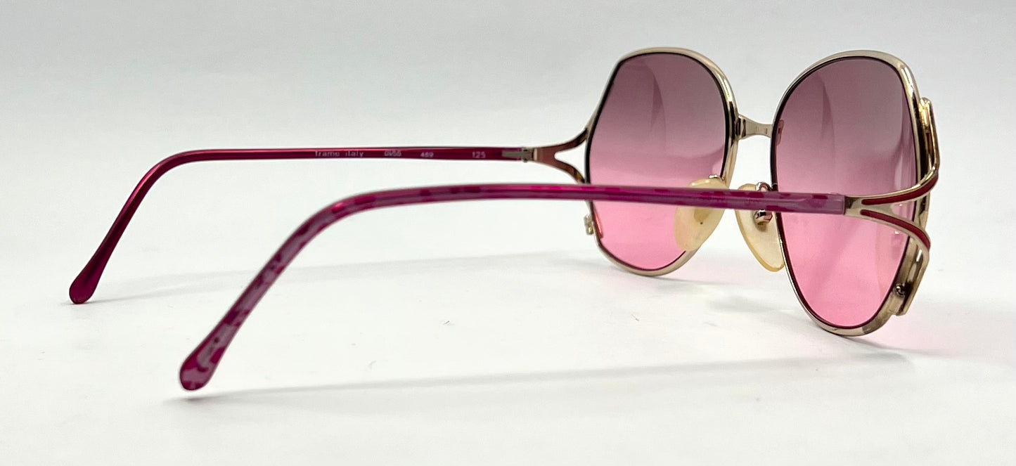 Euroline Exclusive OV55 Vintage Italian Sunglasses-New Pink Gradient Custom Lenses