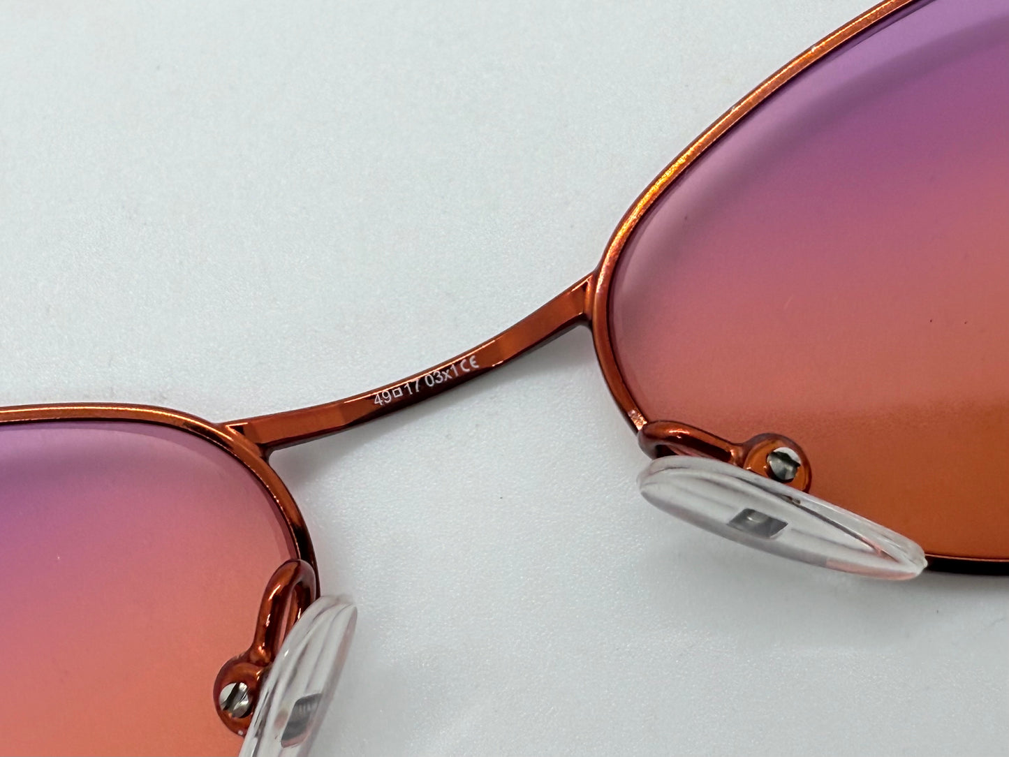 Christian Dior CD3605 32S Y2K Red Oval Sunglasses w/Custom Sunset Gradient Lenses