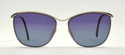 ZEISS Germany 6840 – Vintage Metal Sunglasses-New Gradient Custom Lenses-Unworn