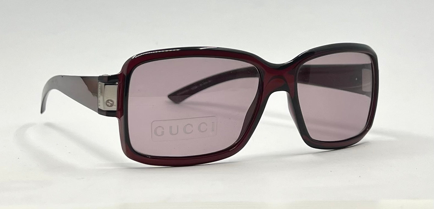Gucci GG1485/S 8U5 Burgundy Red Y2K Vintage Sunglasses-Deadstock-Italy