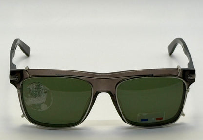 BRAND NEW/UNWORN Vuarnet VL1404 0004 Sunglasses – Translucent Grey Frames w/SX2000 Green Mineral Glass Clip-On Lenses