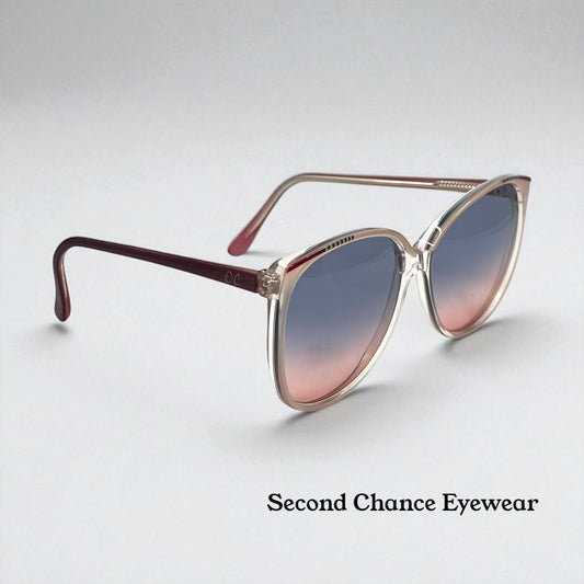 Oleg Cassin 780 Vintage Sunglasses w/New Blue/Rose Gradient Custom Tinted Lenses-Unworn-140mm