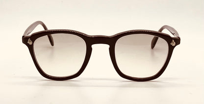 American Optical Vintage Hinge Wellington Chocolate Brown Zero Tint Eyeglasses