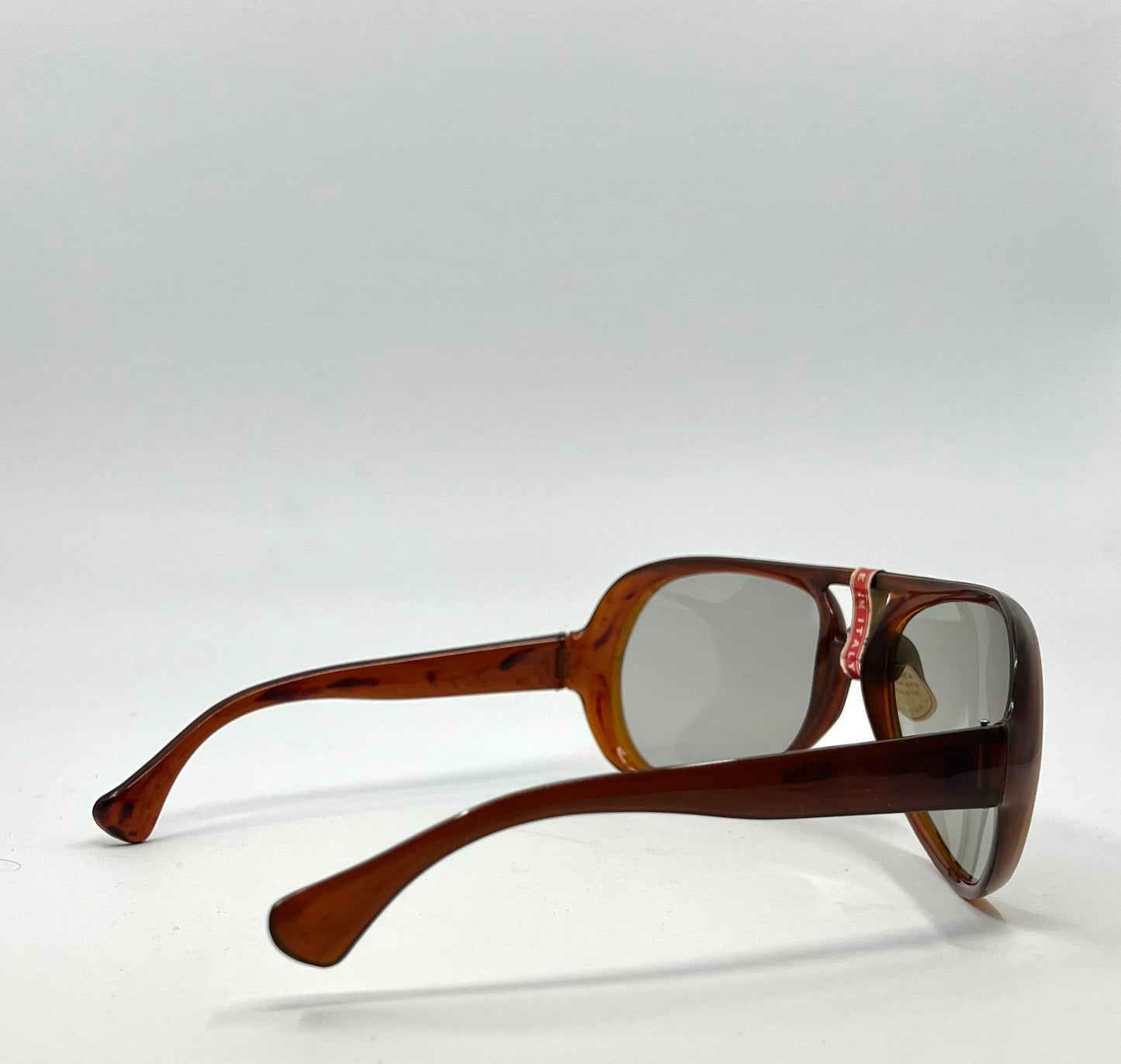 The 70s|80s Italian Sunglasses – Unworn Vintage Aviator Amber Acetate-Org. Lenses