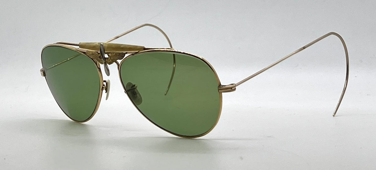 Art-Craft Winged Propeller Aviator-12K GF-Mother-of-Pearl VINTAGE Sunglasses