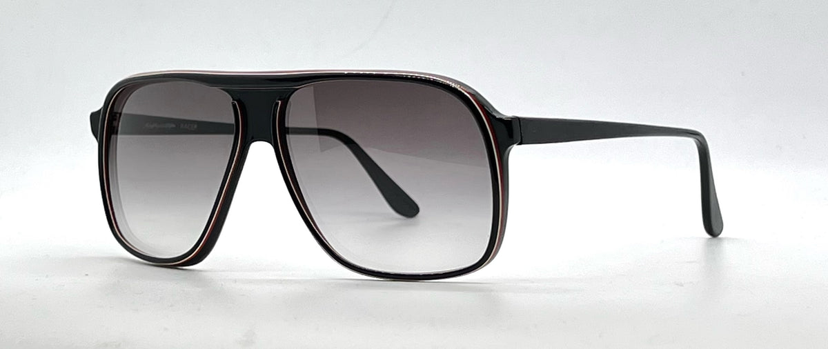 Avanti Racer Col.14 Vintage Black Pilot Sunglasses Unworn/Original-Handmade Italy
