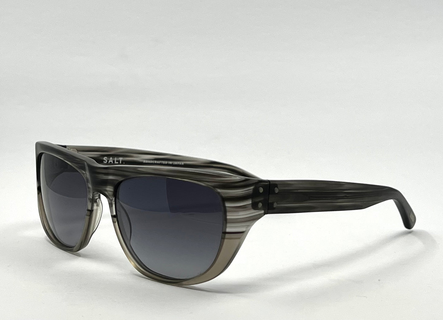 SALT. Polarized Sunglasses- Striated Grey Acetate-Japan-Unworn/Deadstock