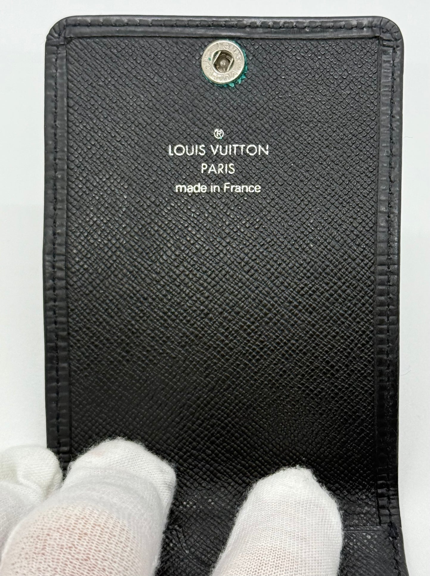 Louis Vuitton Epi Leather Card Holder with Lanyard – Black-Authentic