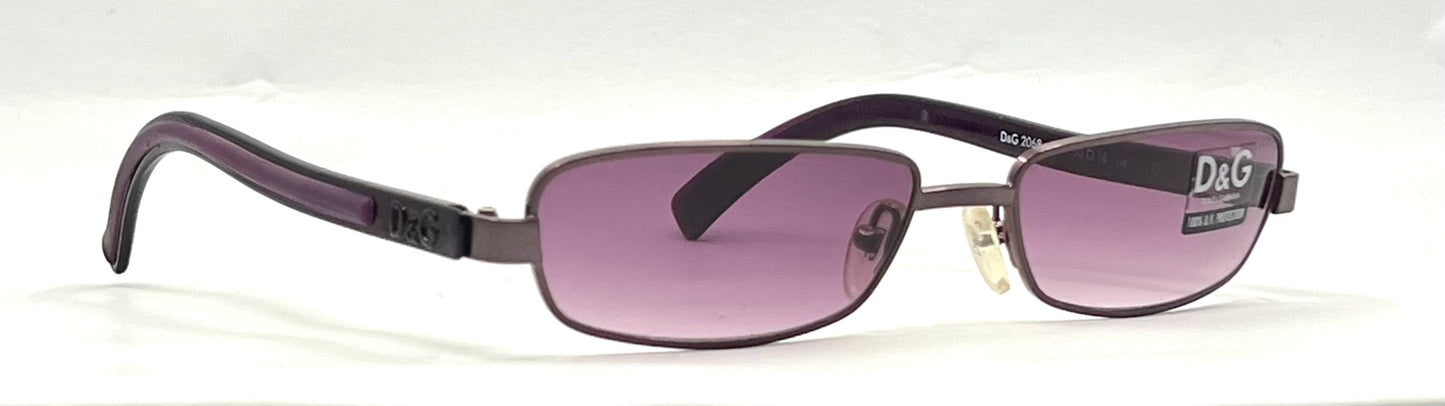 D&G 2068 282 Deadstock Y2K Full-Rim Sunglasses Violet Lenses-55mm-Italy