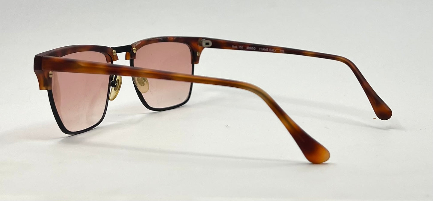 MODO Mod.150 Vintage Tortoise Browline Sunglasses-Unworn-New Customs