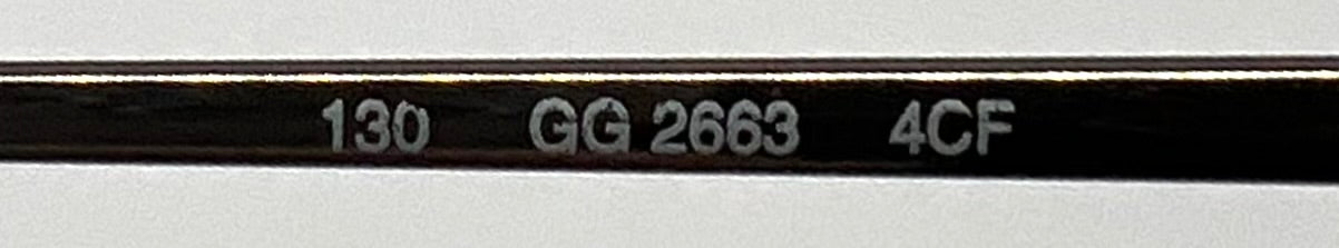 GUCCI GG 2663 4CF Vintage Optical Frames 47–17 130 | Unworn | Italy