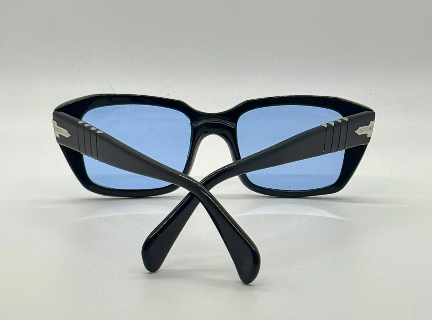 Persol 6156-Arabic Export-Blue Mineral Glass-Vintage 1940s-Deadstock-Rare