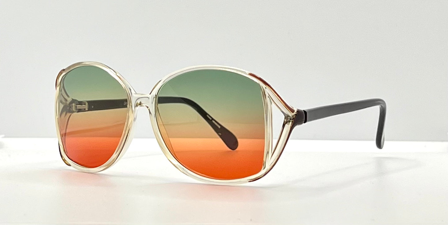 Sergio Valente SV207 Vintage Sunglasses w/New, Custom Tri-Gradient Lenses-Rare 80s Deadstock