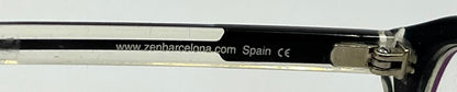 Zen Barcelona Z357b C.1 Eyeglass Frames 55-16 Black/Clear – New, Full Kit