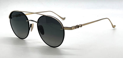 Chrome Hearts Bubba-A Black Gold Titanium ZEISS Aviator Sunglasses Case Cloth Japan