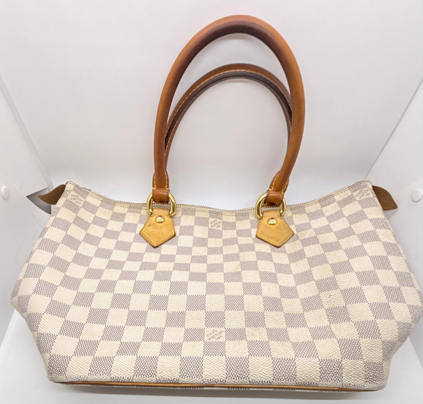 Louis Vuitton Saleya PM Damier Azur Tote Bag Gold Hardware