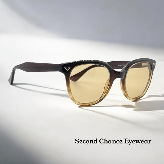 Victory Collection-Garfield 210 COF Vintage Sunglasses w/New Day/Night Custom Amber Tint Lenses
