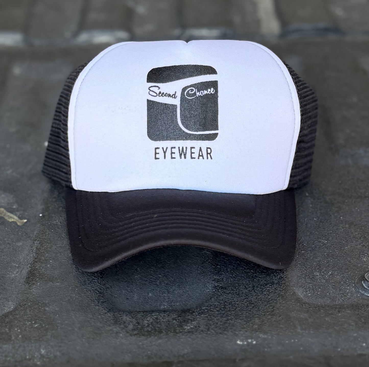Second Chance Eyewear Trucker Hat- Black/White & Pink/White