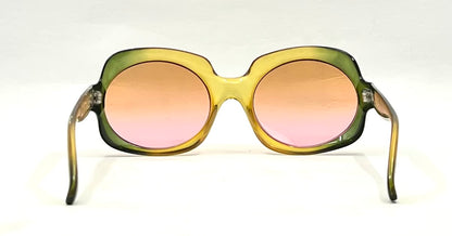 GIVENCHY II VINTAGE Optyl Sunglasses Green Citrine- New Solid Rose Custom Lenses