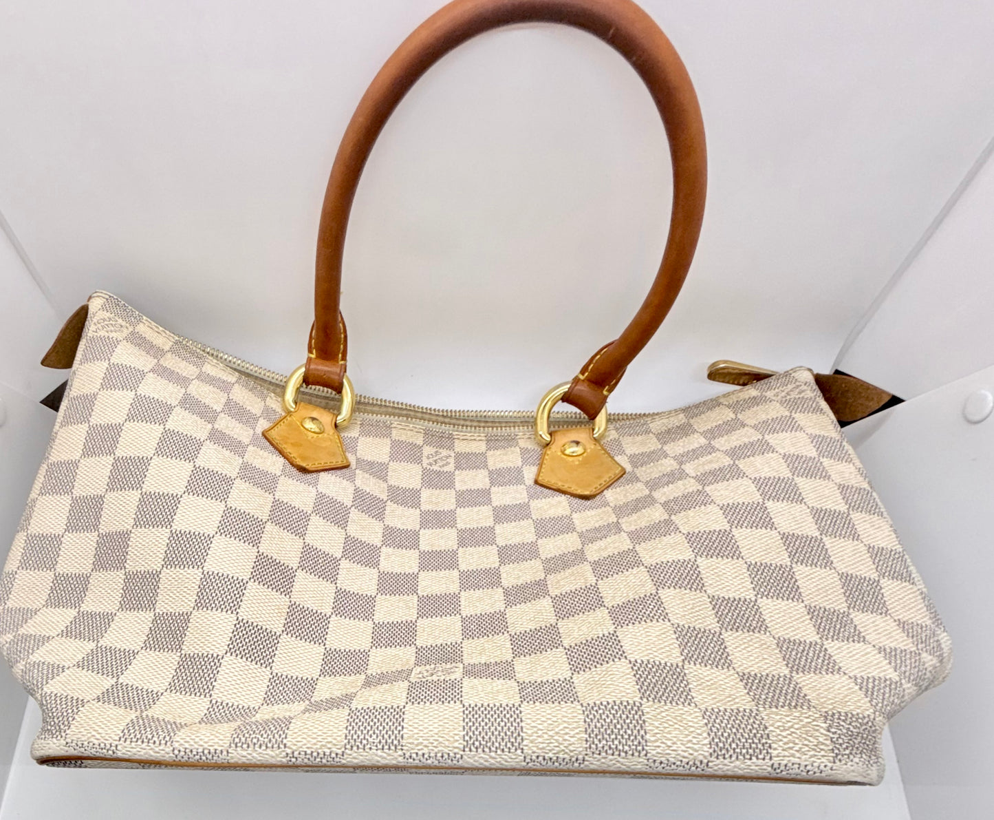 Louis Vuitton Saleya PM Damier Azur Tote Bag Gold Hardware