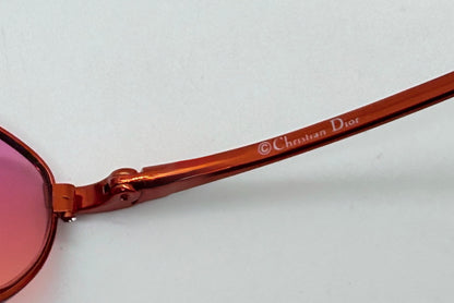 Christian Dior CD3605 32S Y2K Red Oval Sunglasses w/Custom Sunset Gradient Lenses