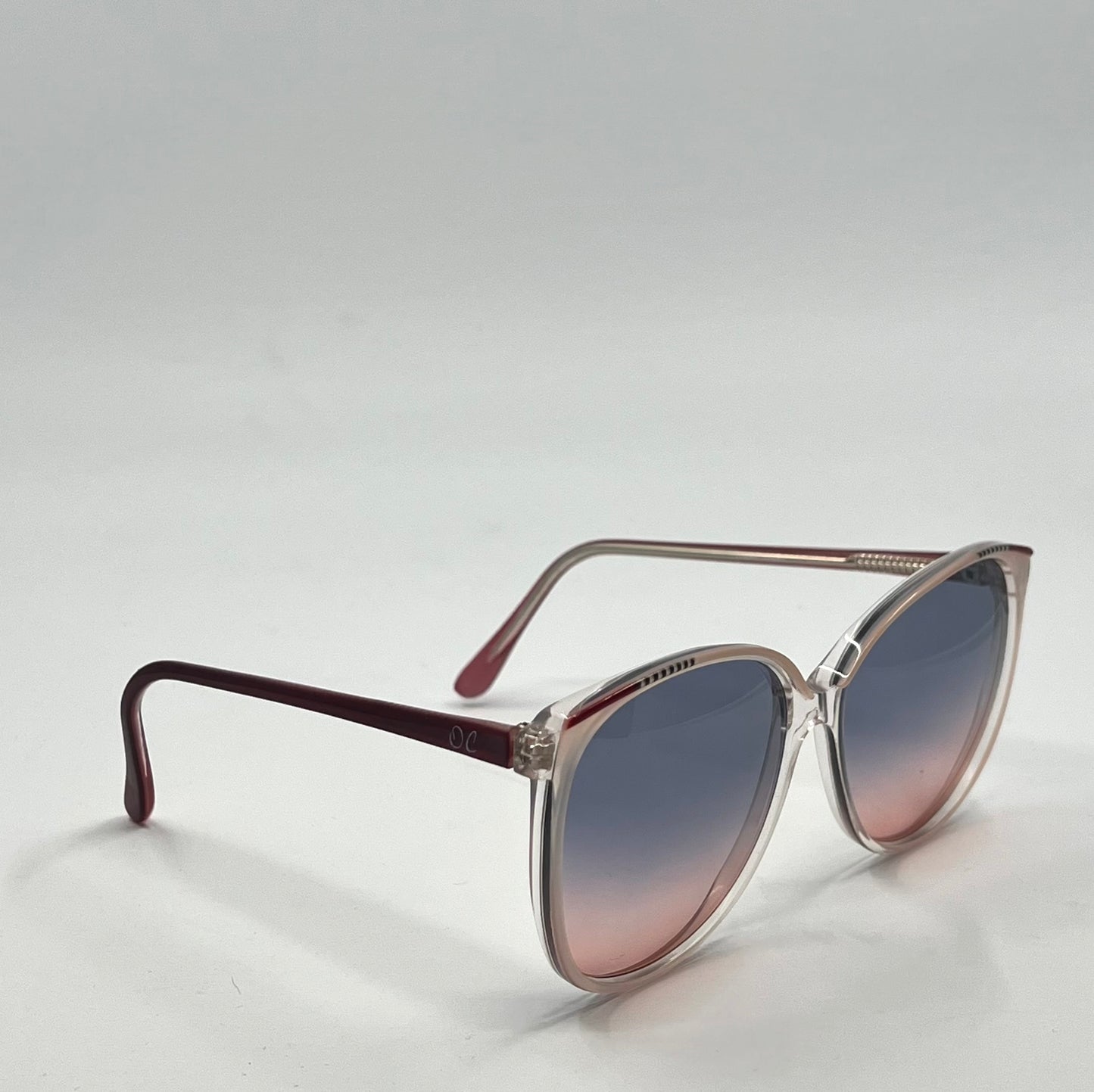 Oleg Cassin 780 Vintage Sunglasses w/New Blue/Rose Gradient Custom Tinted Lenses-Unworn-140mm