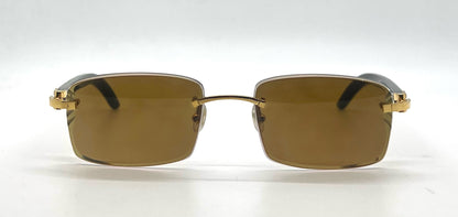 Cartier CT0046O Gold/White Horn Buffs-New Custom Transition Lenses-Full Kit