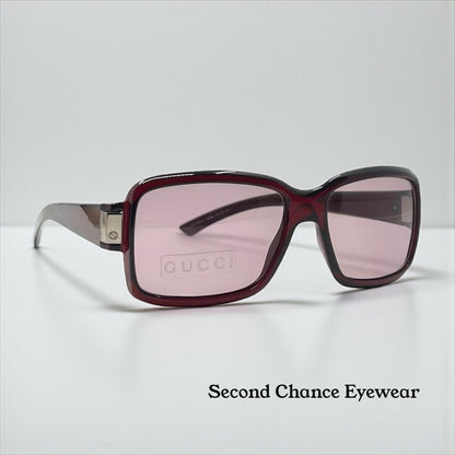 Gucci GG1485/S 8U5 Burgundy Red Y2K Vintage Sunglasses-Deadstock-Italy