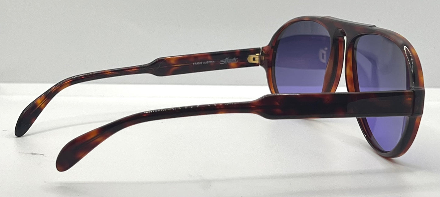 Silhouette M2095 Vintage Aviator Sunglasses w/New Violet Custom Lenses
