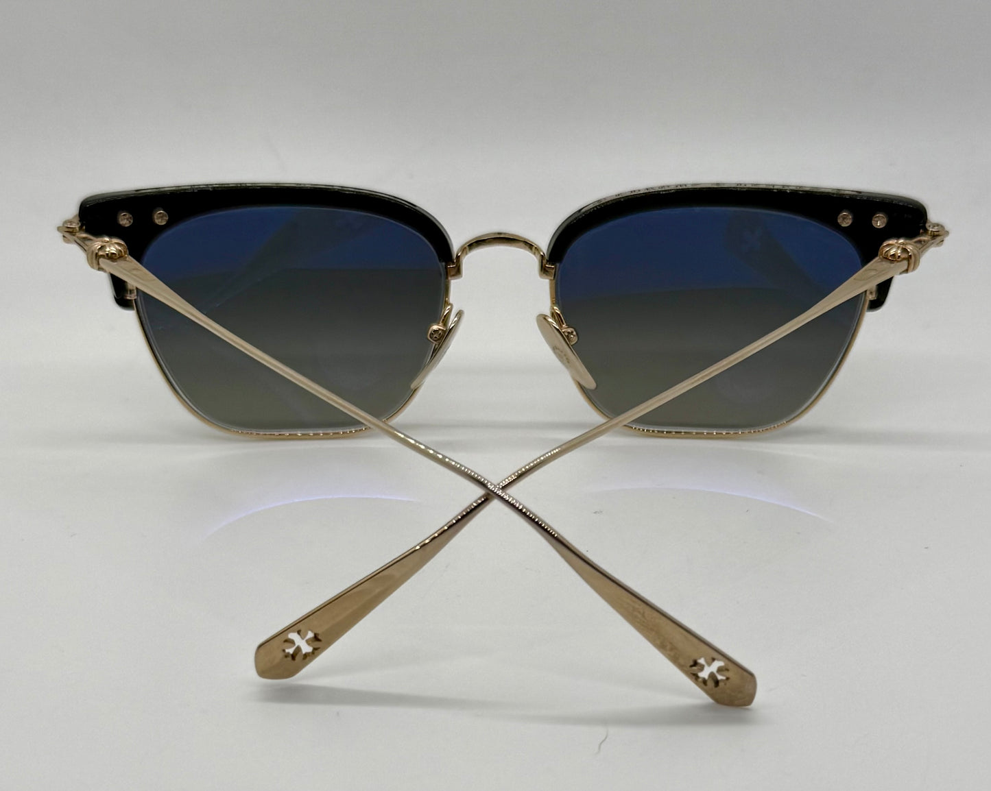 Chrome Hearts SLUNTRADICTION - Gold Sunglasses Zeiss Lenses Japan Authentic