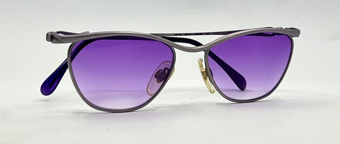 Les Copains LC 110 Y2K Vintage Sunglasses w/New Purple Custom Lenses-Unworn