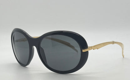 CHANEL 5152 Black & Gold Oval Sunglasses – Iconic CC Logo, Discontinued, Full Kit