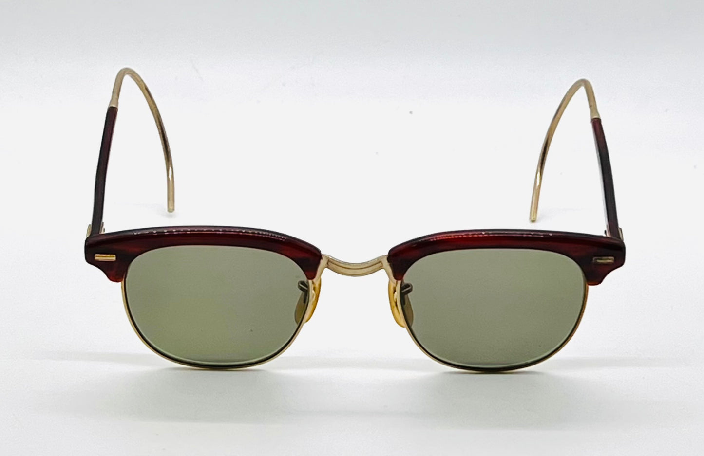 Shuron 12K Gold Filled Browline Vintage Sunglasses-New/Custom Lenses