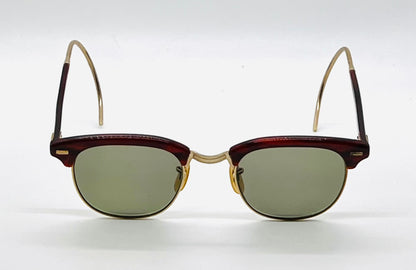 Shuron 12K Gold Filled Browline Vintage Sunglasses-New/Custom Lenses