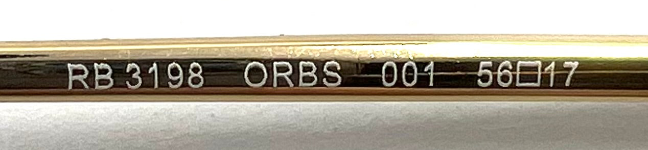 Ray-Ban RB3198 Gold G15 Sunglasses 56-17 Unworn Made in Italy