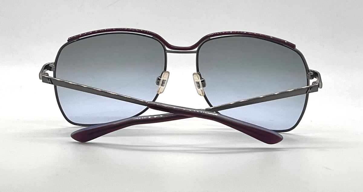 Hogan HO49 Gunmetal Purple Butterfly Sunglasses-Grey Lavender Gradient Lenses-Unworn