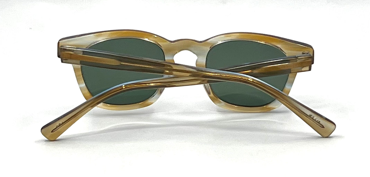 KALA Eyewear Allen LB-B Handmade USA-New Green Custom Lens-Sunglasses-Unworn