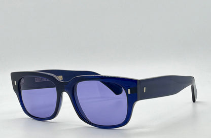 Cutler and Gross M1016 CNB Sunglasses w/New Solid Soft Plum/Purple Tint Custom Lenses-Rare Blue-56mm-Handmade in Italy