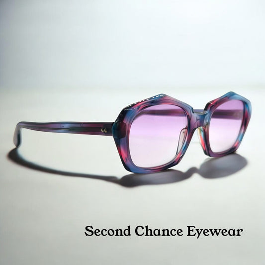 Swan 5 1/2 1950's Vintage Multi-Color Translucent Frame Renewed with Brand New Berko's Designs Lenses