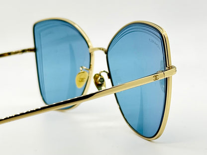 Chanel 4253 C.395/80-Y2K Vintage Gold Metal Sunglasses-UNWORN-w/Case
