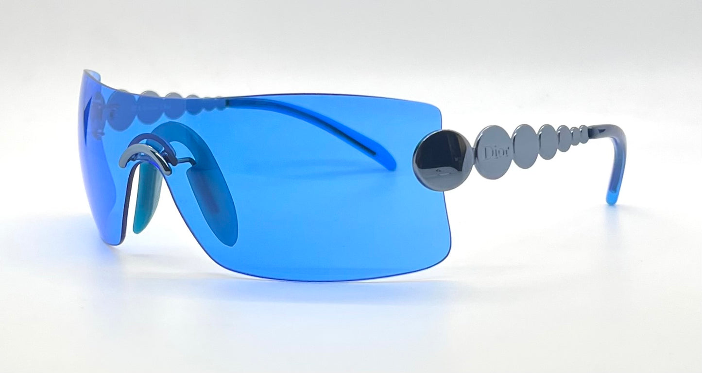 Christian Dior Millenium 55N Vintage Shield Sunglasses-Unworn/Full Kit