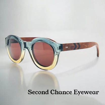 Original Timber Co. San Francisco-Model: B-16000
Y2K Deadstock-Genuine Wood Temples-45mm