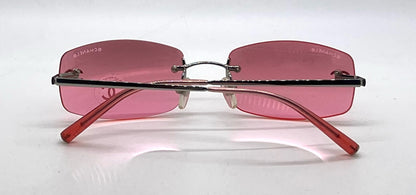 Chanel 4002 124/58 Vintage Y2K Rimless CC Pink Sunglasses-Unworn/Original/Italy
