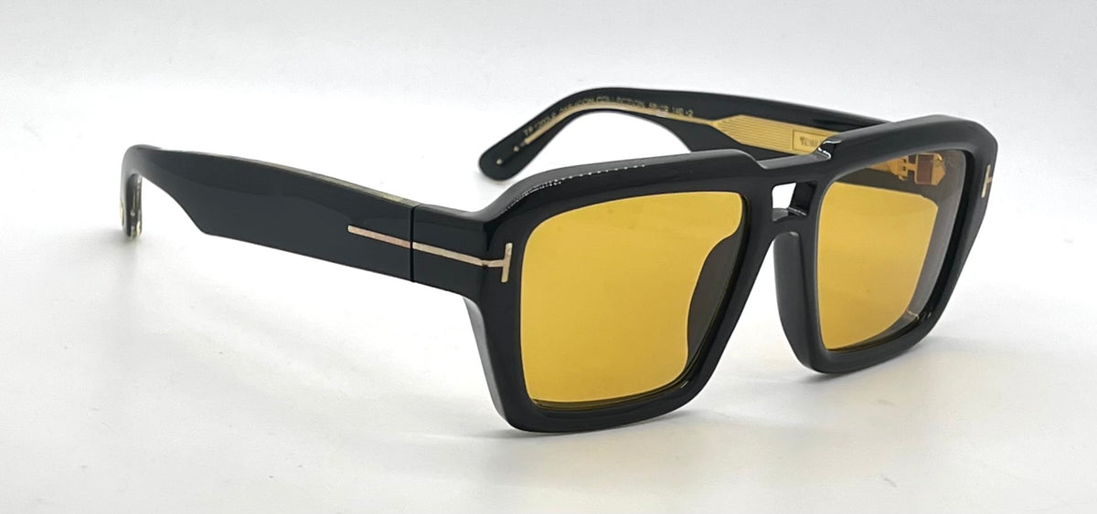 Tom Ford TF1202 52E ICON Collection Sunglasses-Zeiss Yellow Lenses-Full Kit-New