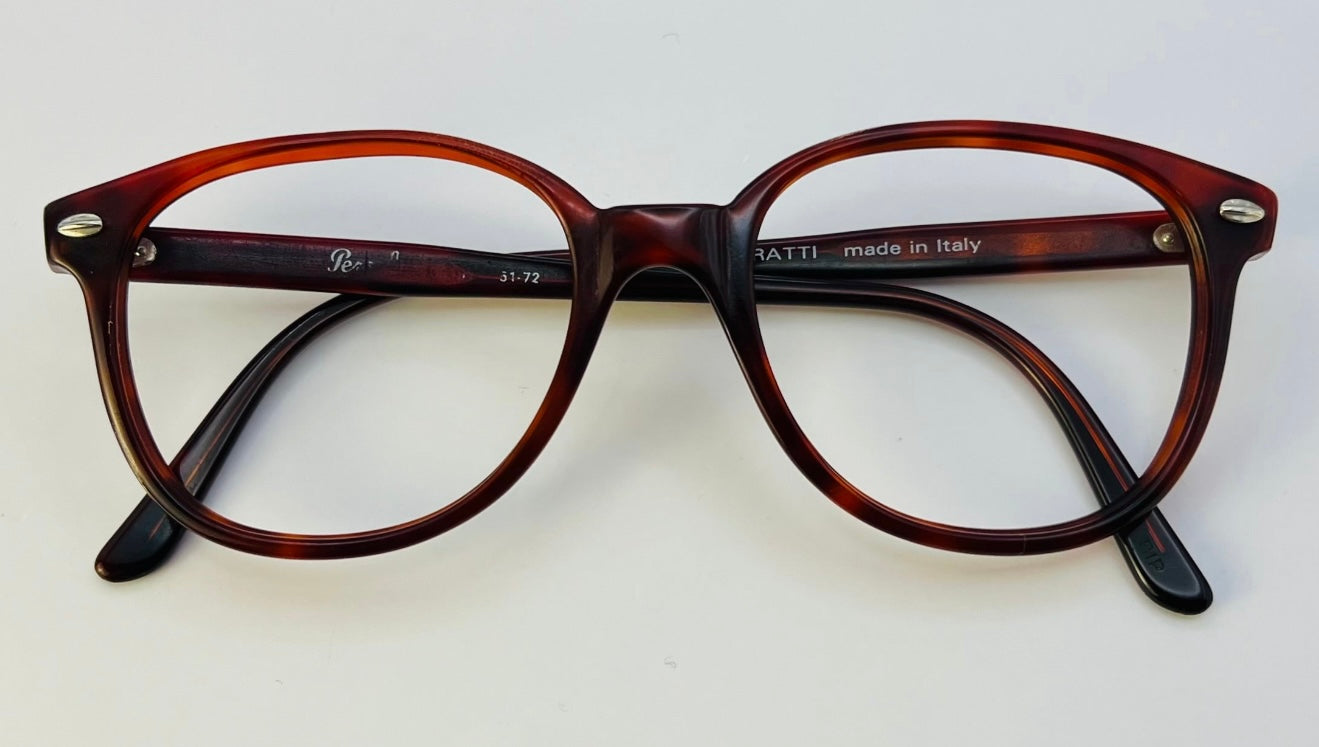 1980s Persol RATTI P 51/72 Vintage Sunglasses w/New Crimson Gradient Tinted Custom Lenses
