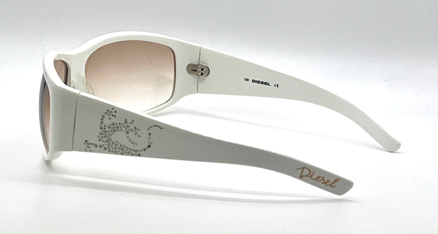 Diesel DS0046/S VINTAGE Y2K White Crystal Sunglasses-Unworn/NOS Made in Italy 64mm