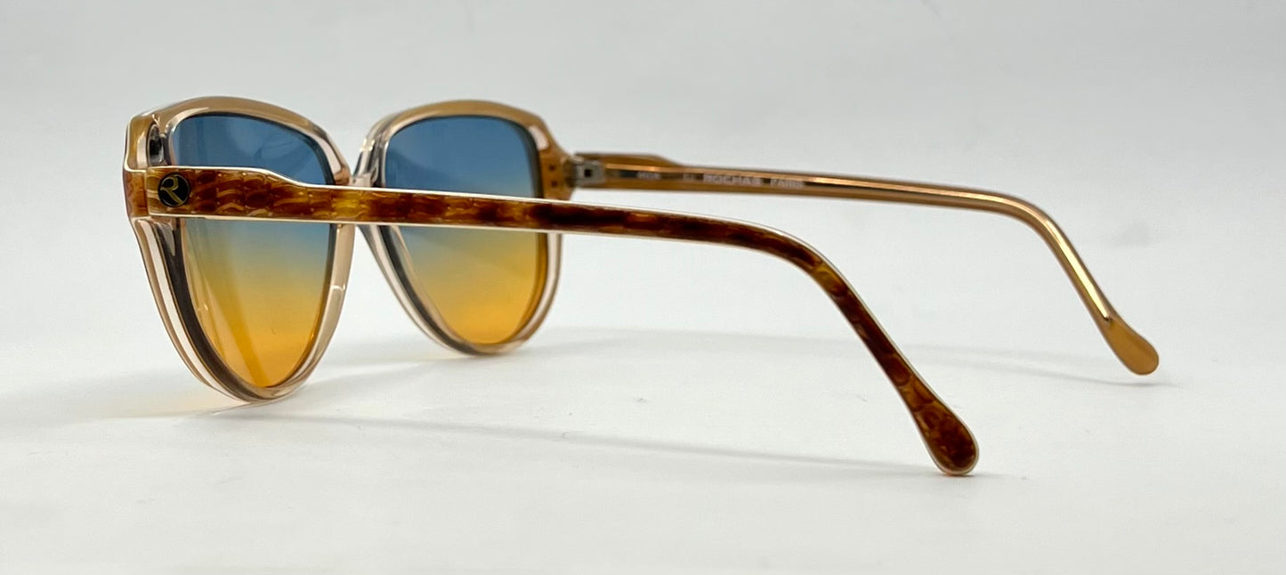 Rochas Paris EJ 4604 Vintage Sunglasses-New Custom Gradient Lenses-Handmade France